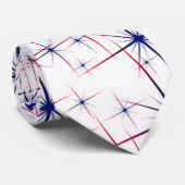 Rode witte en blauwe sterrenburen stropdas (Opgerold)