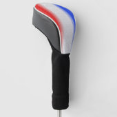 Rode witte en blauwe streep golfheadcover (Schuin)
