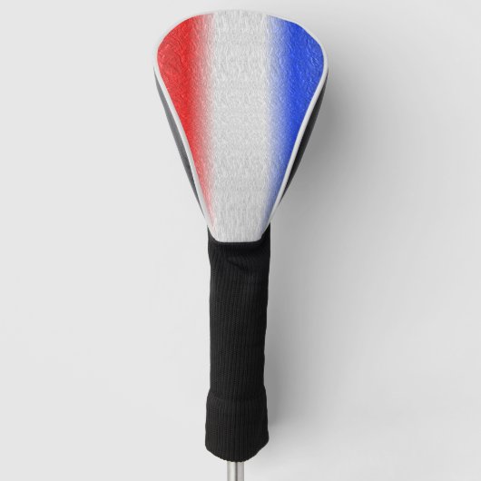 Rode witte en blauwe streep golfheadcover (Voorkant)