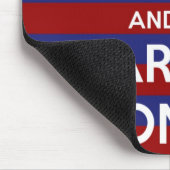 Rode witte en blauwe streep muismat (Hoek)