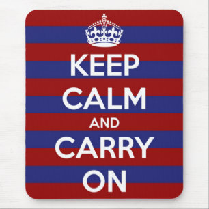 Rode witte en blauwe streep muismat