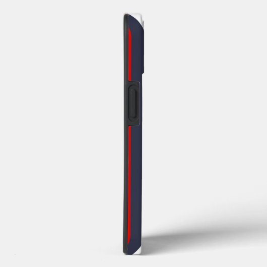 Rode, witte en blauwe strepen aangepaste naam Case-Mate iPhone case (Achterkant / Rechts)