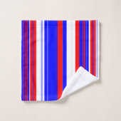 Rode witte en blauwe strepen bad handdoek (Wasdoekje)