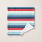 Rode witte en blauwe strepen bad handdoek (Wasdoekje)