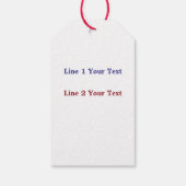 Rode witte en blauwe strepen cadeaulabel (Achterkant)
