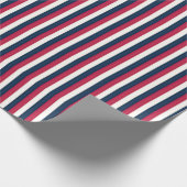 Rode witte en blauwe strepen cadeaupapier (Hoek)