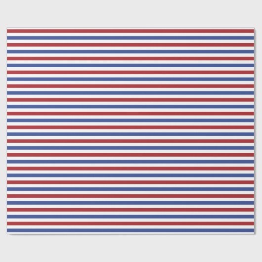 Rode witte en blauwe strepen cadeaupapier (Vlak)