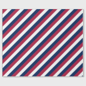 Rode witte en blauwe strepen cadeaupapier (Vlak)