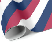 Rode witte en blauwe strepen cadeaupapier (Rol Hoek)