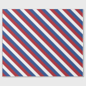 Rode witte en blauwe strepen cadeaupapier (Vlak)