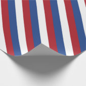 Rode witte en blauwe strepen cadeaupapier (Hoek)