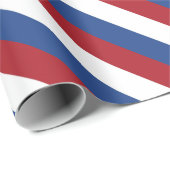 Rode witte en blauwe strepen cadeaupapier (Rol Hoek)