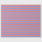 Rode, witte en blauwe strepen cadeaupapier (Vlak)