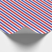 Rode, witte en blauwe strepen cadeaupapier (Hoek)
