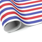 Rode, witte en blauwe strepen cadeaupapier (Rol Hoek)