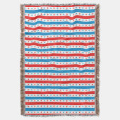 Rode, witte en blauwe strepen en sterren deken (Voorkant Verticaal)