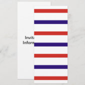 Rode witte en blauwe strepen kaart (Voorkant / Achterkant)