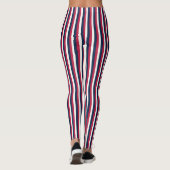 Rode witte en blauwe strepen leggings (Achterkant)