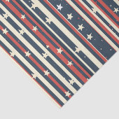 rode, witte en blauwe strepen met sterren (2) tissuepapier (Detail)