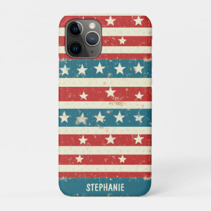 rode, witte en blauwe strepen met sterren Case-Mate iPhone case