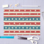 rode, witte en blauwe strepen met sterren tissuepapier (Craft)