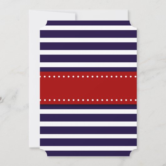 Rode, witte en blauwe strepen op 4 juli kaart (Achterkant)