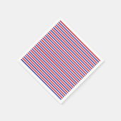 Rode, witte en blauwe strepen Papieren servetten (Hoek)