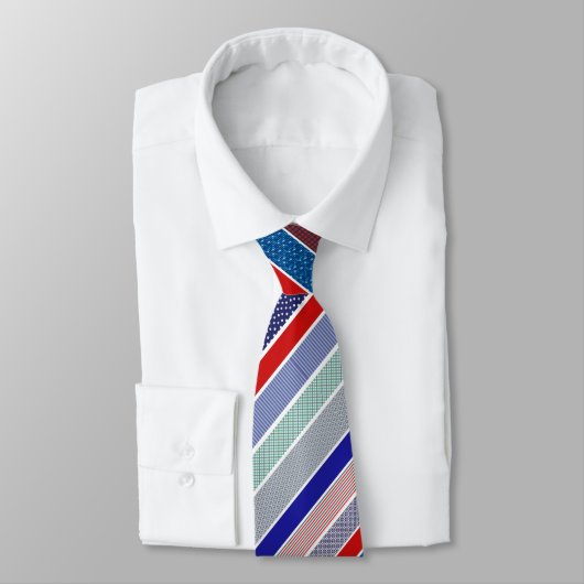 Rode, witte en blauwe strepen stropdas (Gebonden)