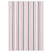 Rode, witte en blauwe strepen Tablecloth Tafelkleed (Voorkant)