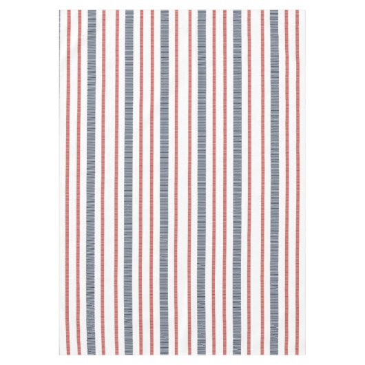 Rode, witte en blauwe strepen Tablecloth Tafelkleed (Voorkant)