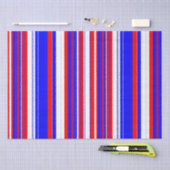 Rode witte en blauwe strepen tissuepapier (Craft)