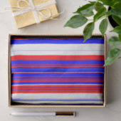 Rode witte en blauwe strepen tissuepapier (Geschenk)