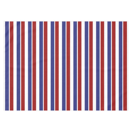Rode witte en blauwe striptablet tafelkleed (Voorkant (Horizontaal))