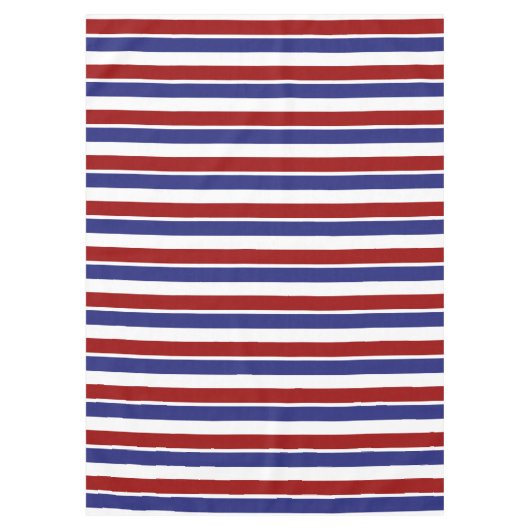 Rode witte en blauwe striptablet tafelkleed (Voorkant)