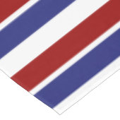 Rode witte en blauwe striptablet tafelkleed (Gekanteld)