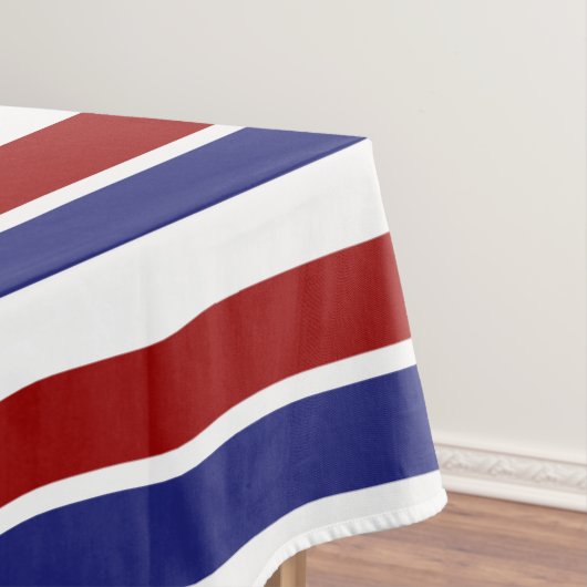 Rode witte en blauwe striptablet tafelkleed (Voorbeeld)