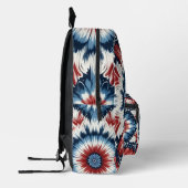 Rode, witte en blauwe Stropdas-kleurstof Bedrukte Rugzak (Links)