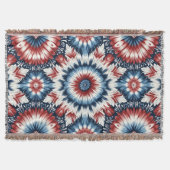 Rode, witte en blauwe Stropdas-kleurstof Deken (Voorkant)