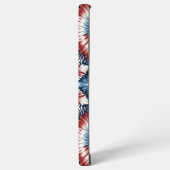 Rode, witte en blauwe Stropdas-kleurstof Samsung Galaxy Hoesje (Linkerkant)