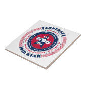 Rode, witte en blauwe Tennessee keramische Tegel Tegeltje (Zijkant)