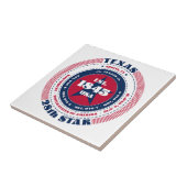 Rode, witte en blauwe Texaanse keramische Tegel Tegeltje (Zijkant)