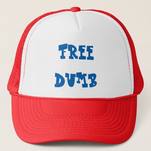 RODE WITTE EN BLAUWE TRUCKER HAT PET (Voorkant)