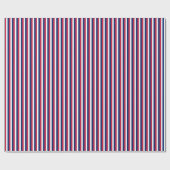 Rode, Witte en Blauwe Verticale Streep Cadeaupapier (Vlak)