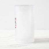 Rode, witte en blauwe veteraan vader matglas bierpul (Center)