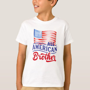 Rode witte en blauwe vlag Alle Amerikaanse broer T-shirt