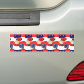 Rode witte en blauwe vlag/Sticker Roos van gewapen Bumpersticker (Op auto)