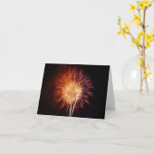 Rode, Witte en Blauwe Vuurwerk I Patriotisch Kaart (Gele Bloem)