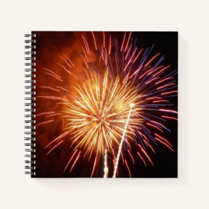 Rode, Witte en Blauwe Vuurwerk I Patriotisch Notitieboek