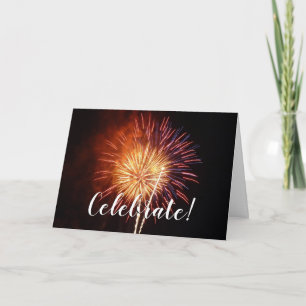 Rode, Witte en Blauwe Vuurwerk I Patriottisch Kaart