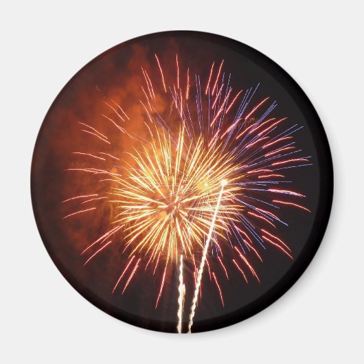 Rode, Witte en Blauwe Vuurwerk I Patriottisch Magneet (Voorkant)